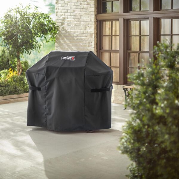 Weber Housse de barbecue premium pour modèles Spirit & Spirit II 200, respirante, résistante aux UV et à l'eau, avec fermeture velcro - Noir (7182)