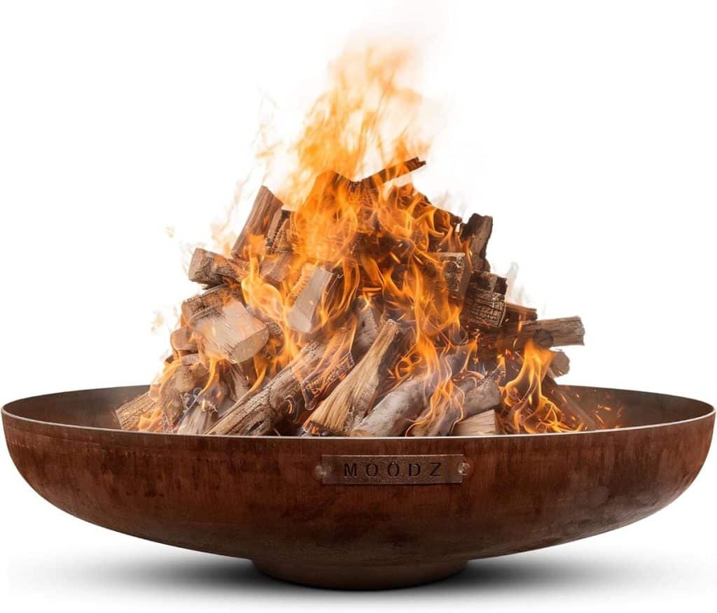 Test du brasero MOODZ Outdoor Living 100 cm en acier corten