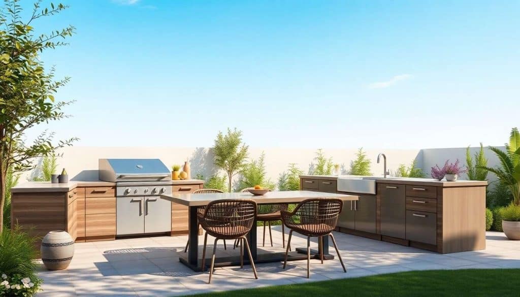 Tendances 2026 : nouveautés en mobilier de jardin pour une cuisine extérieure moderne