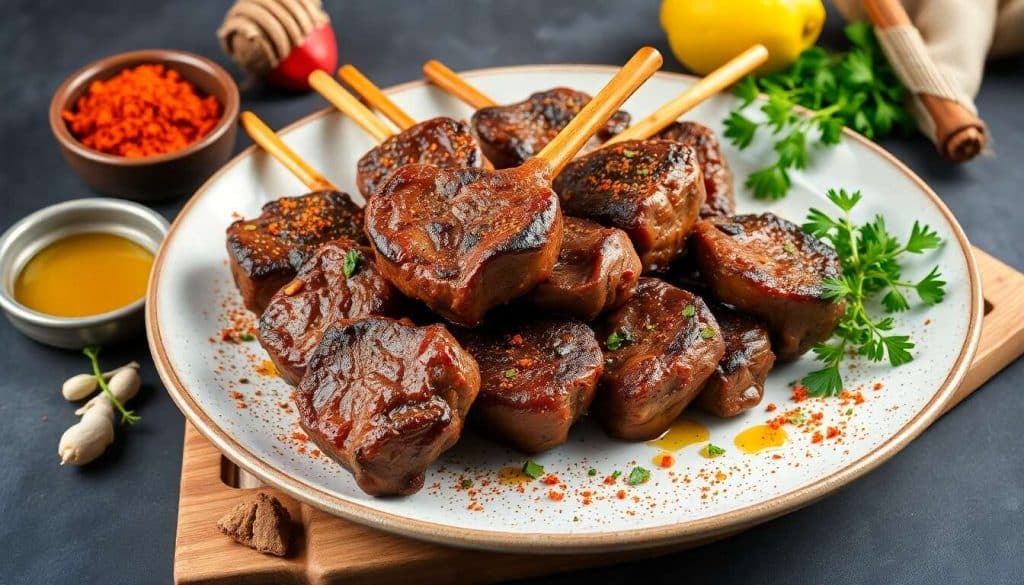 Épices méditerranéennes dans une marinade pour agneau au barbecue