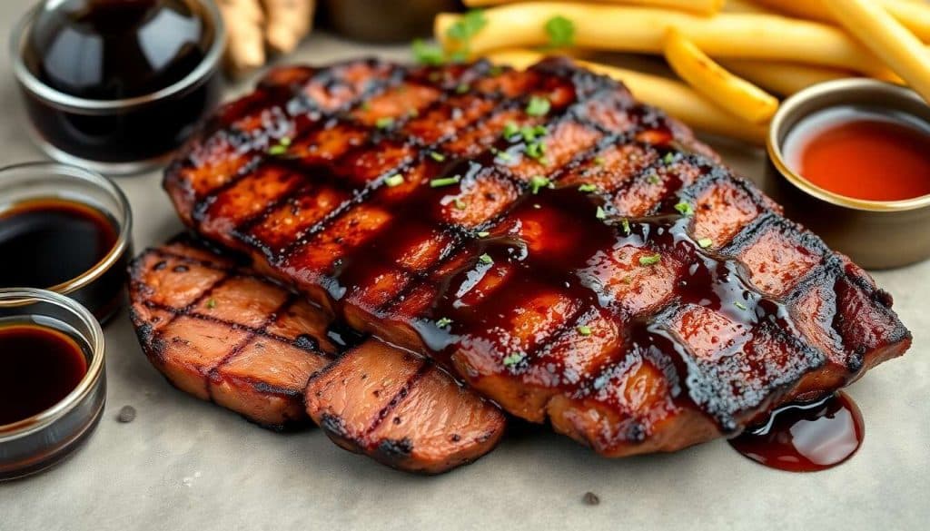 Bœuf au gingembre et vinaigre balsamique au barbecue