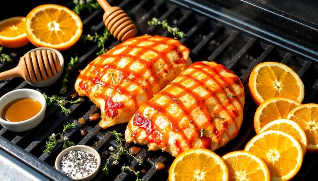 Dinde à l'orange et marjolaine au barbecue : recette savoureuse