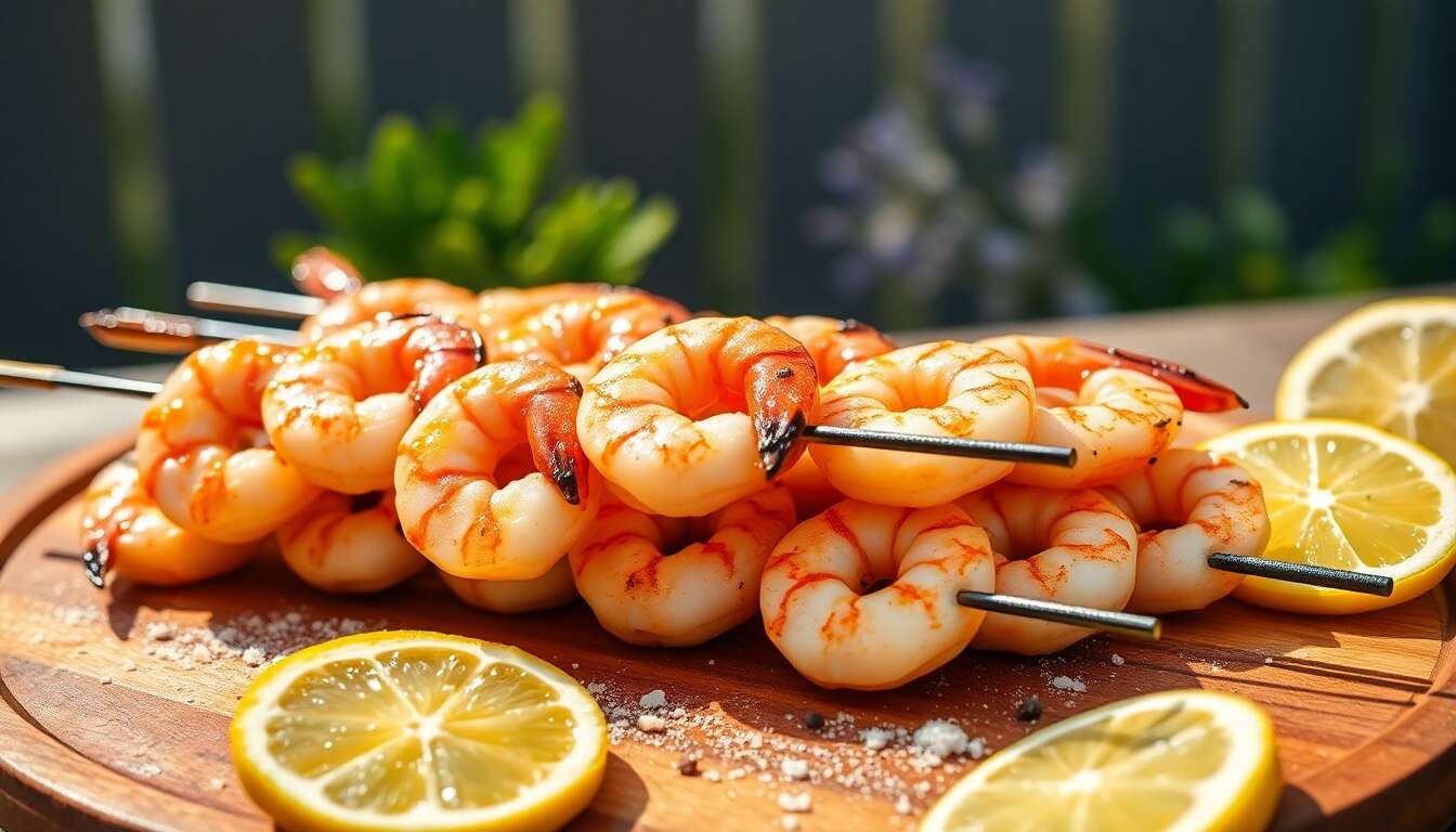 Brochettes de crevettes à la vanille au barbecue : la recette inratable