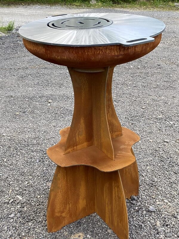 Brasero plancha Acier corten Barbecue