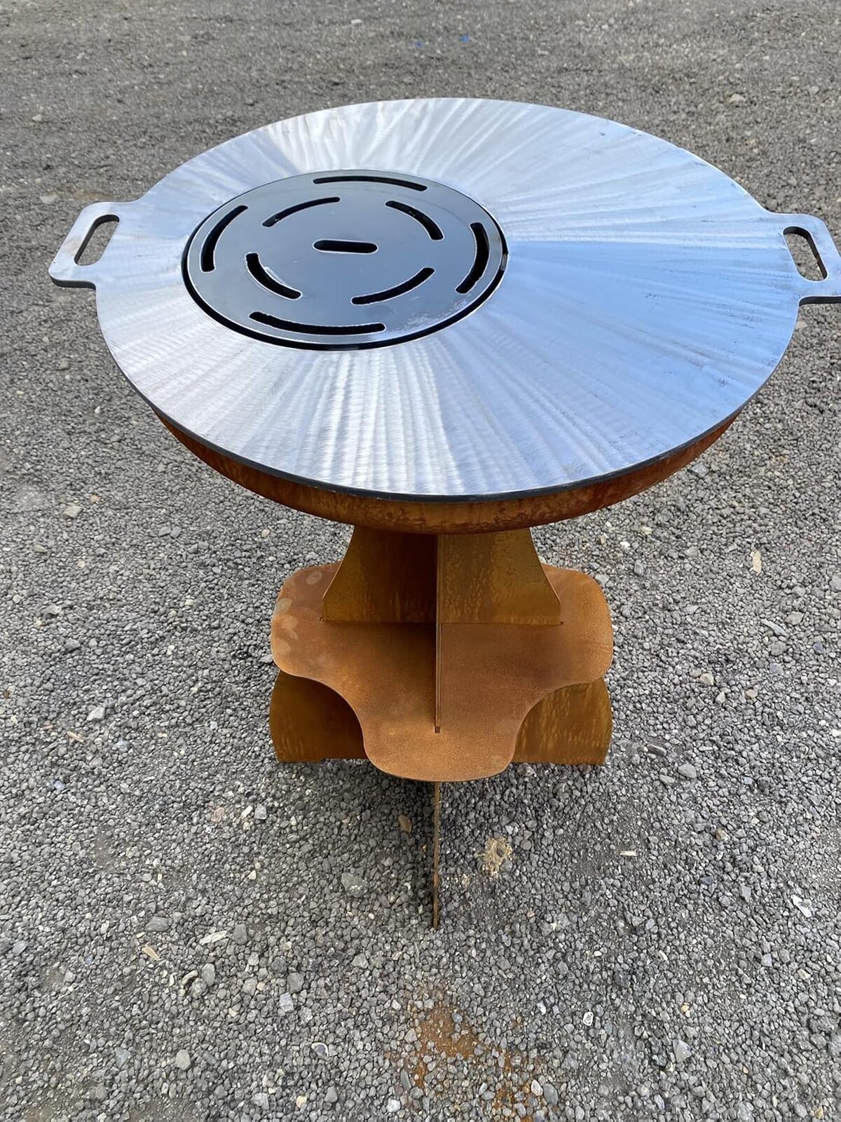 Test brasero plancha acier Corten barbecue