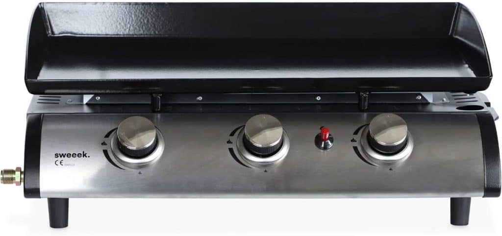 Test de la plancha au gaz 3 feux Alice's Garden Porthos 7, 5 KW