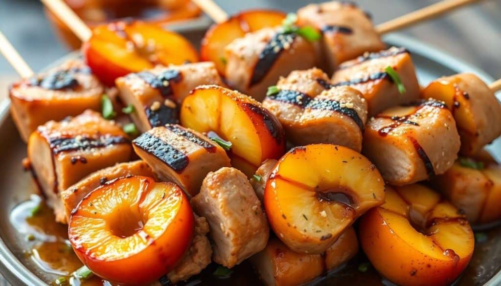 Brochettes de Dinde à la Pêche : recette Estivale Incontournable