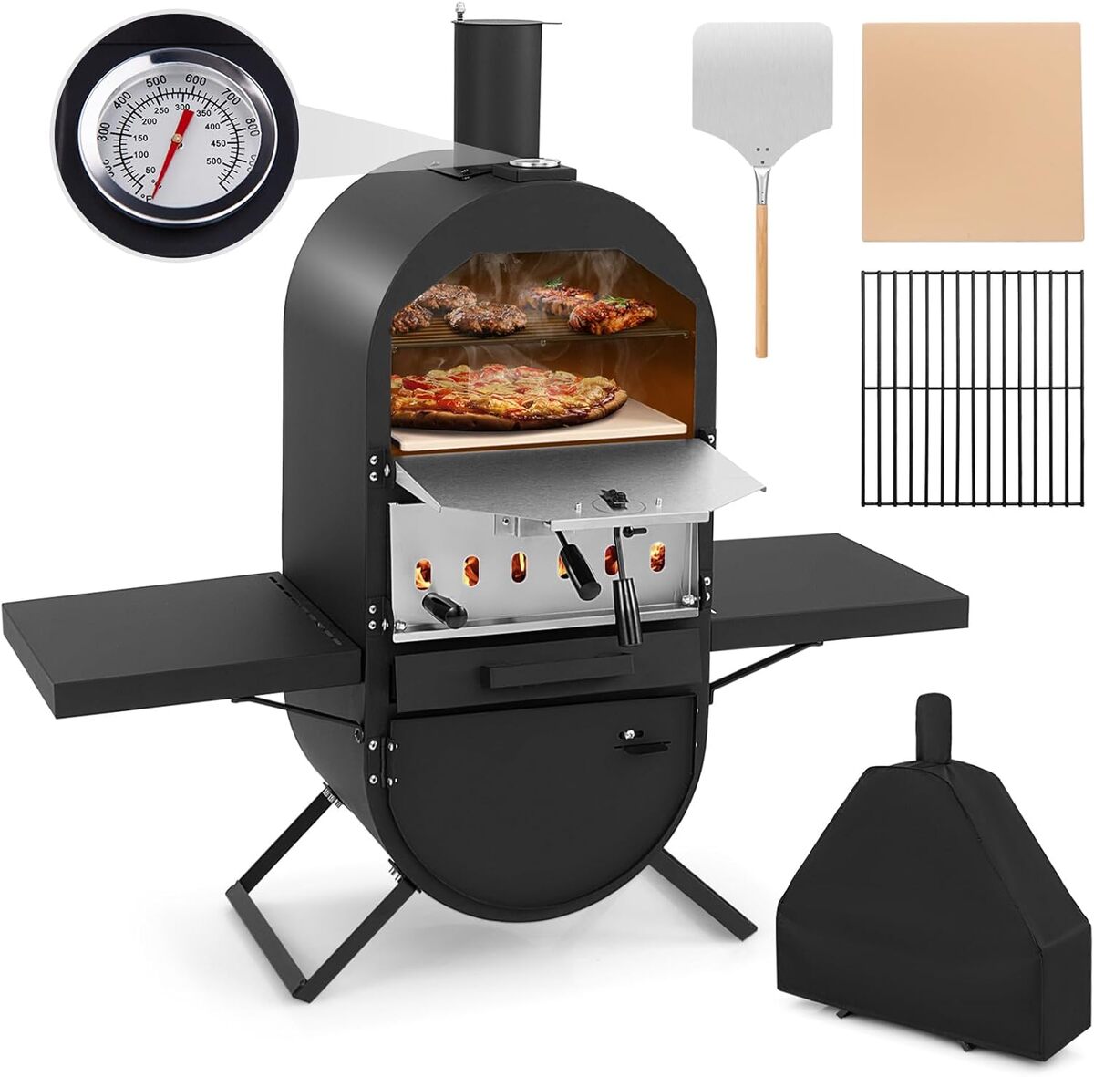 Test du four à pizza à bois GYMAX : cuisson parfaite en extérieur