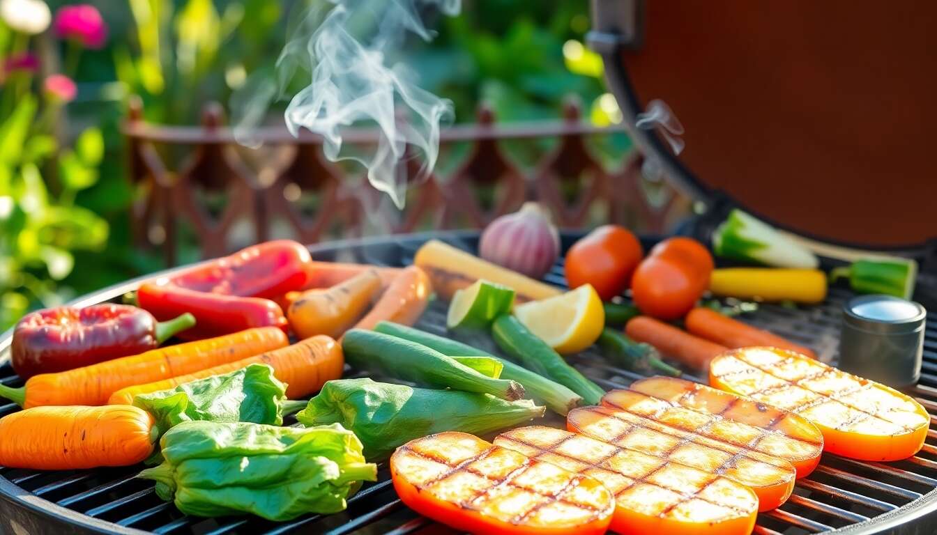 Pr&eacute;sentation et service des l&eacute;gumes grill&eacute;s