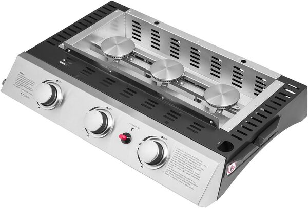 Happy Garden Plancha au gaz SÉVILLE - 3 brûleurs 7,5kW