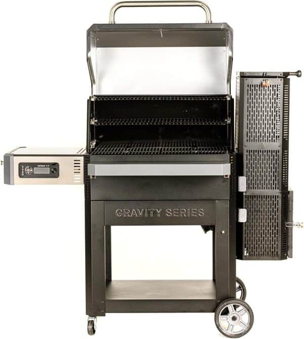 MasterBuilt MB20041320 Gravity Series 1050 Barbecue à Charbon numérique d'extérieur + Grill + fumoir, Portable, thermomètre intégré Noir