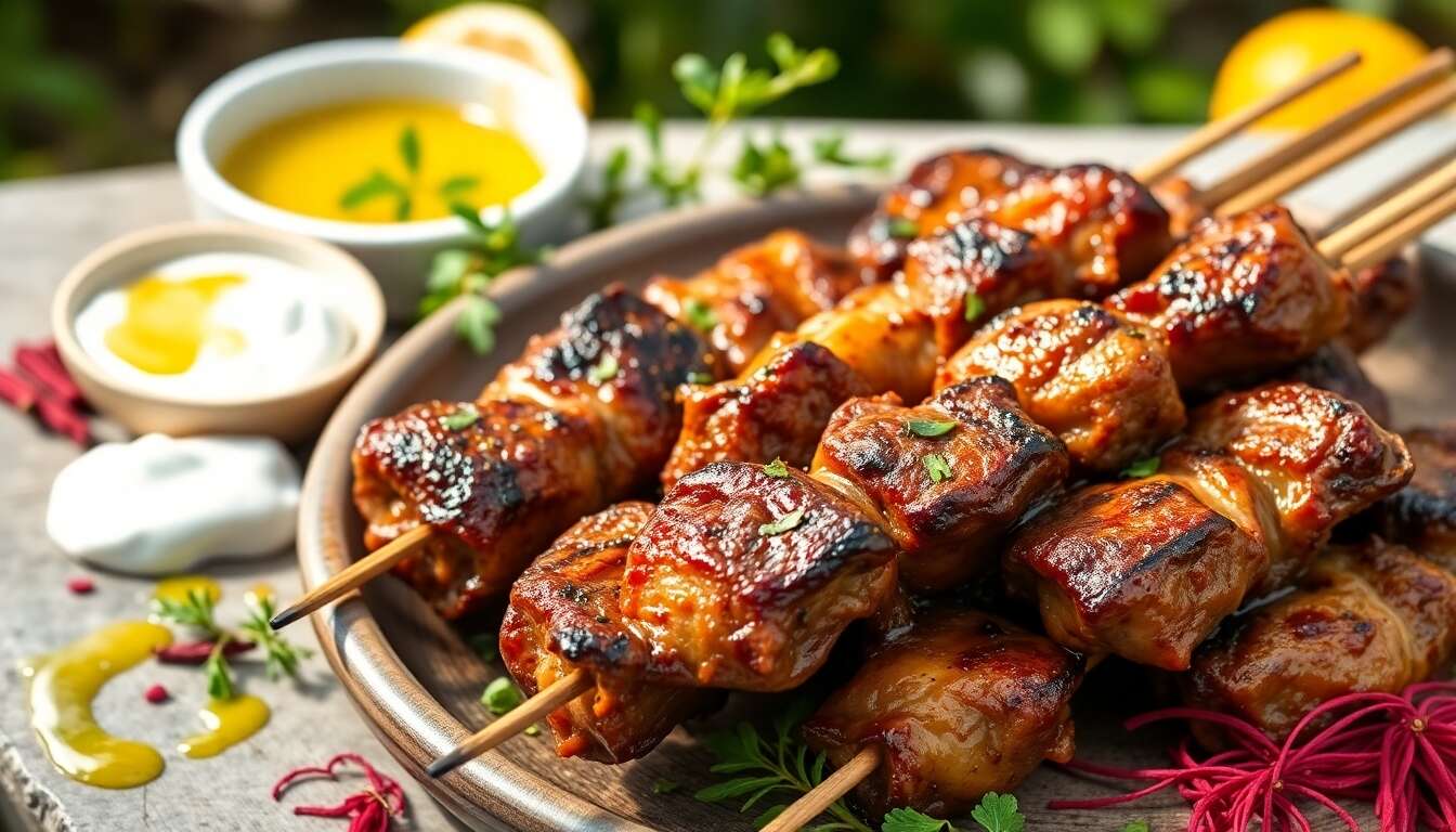 Marinade persane : recette de brochettes d'agneau savoureuses au barbecue