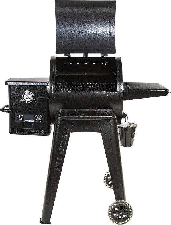 Pit Boss 550 Navigator Series 10613 Barbecue et fumoir (jusqu'à 260 °C, étagère rabattable, revêtement en porcelaine)
