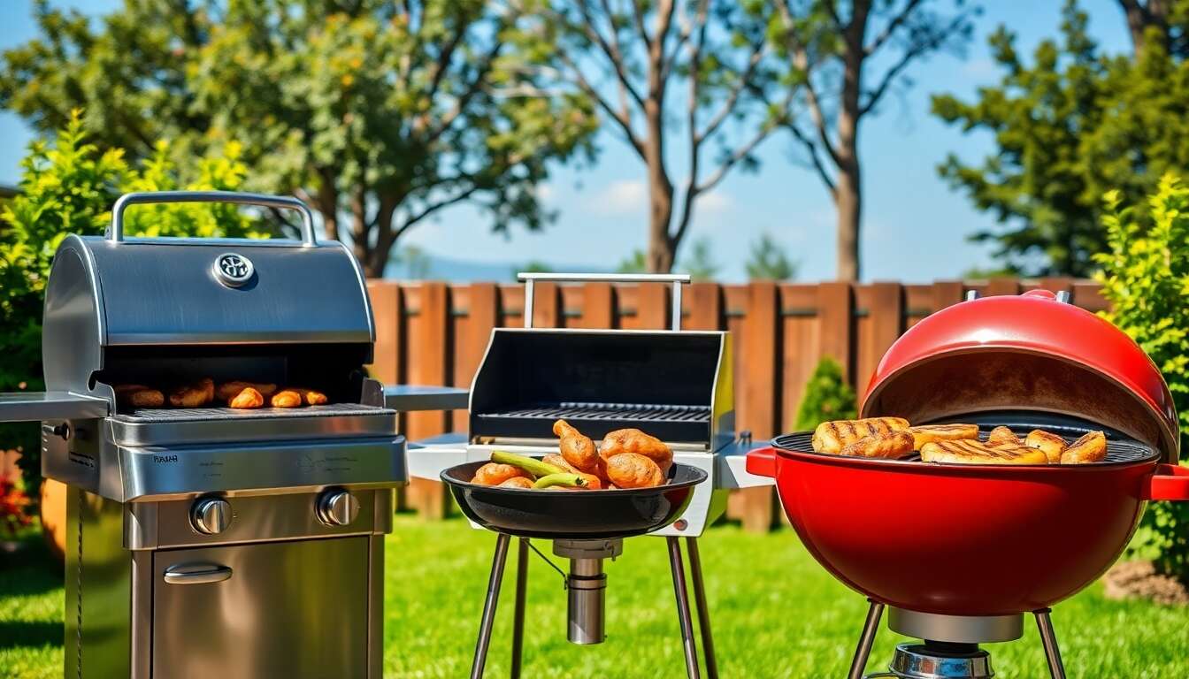 Diff&eacute;rents types de supports &agrave; poulet : inox, fonte, c&eacute;ramique