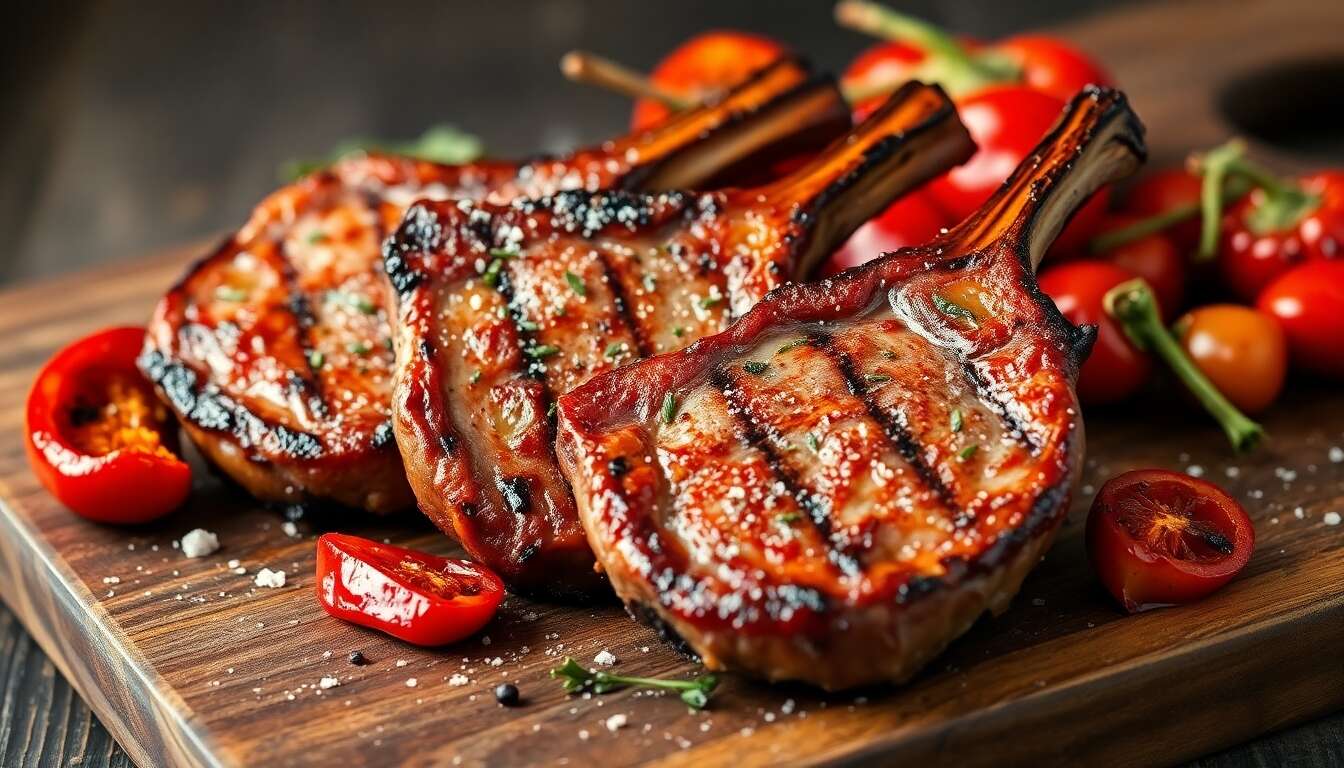 Côtelettes d'Agneau aux Poivrons : recette BBQ Savoureuse