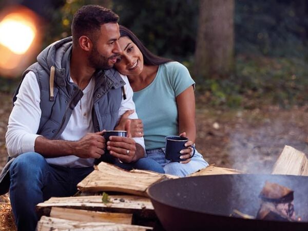 Perel Brasero, 3 Pieds Solides, Rond, 41.5 x Ø 100 cm, Fonte, Noir