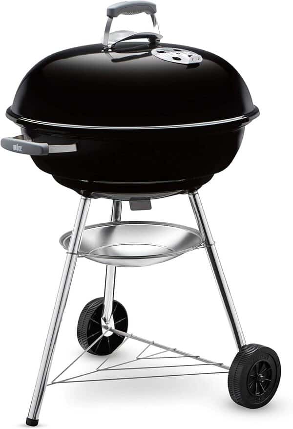 Weber 1321004 Barbecue compact Noir 57 cm (ancien modèle) & Cheminée d’Allumage Compacte Rapidfire (20,32cm H x 14,73cm L x 26,42cm P), Métal