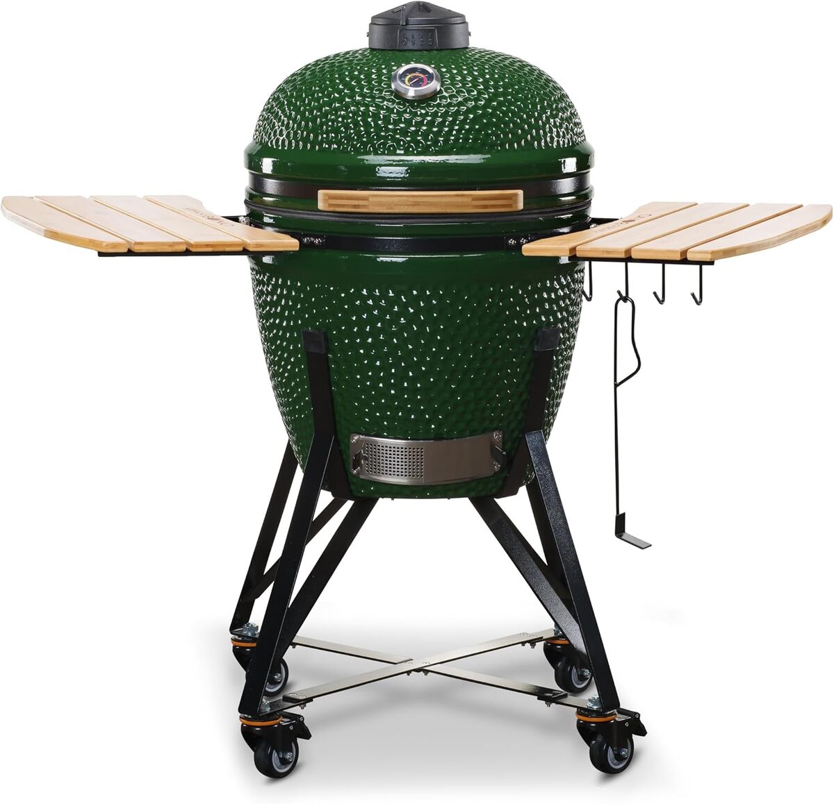 Test du barbecue Kamado Bono 55 cm : cuisson à double zone en céramique