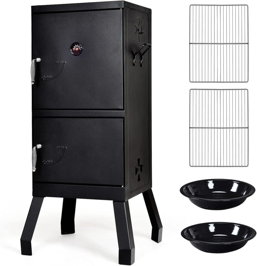 Test du Giantex barbecue vertical : deux étages et contrôle précis