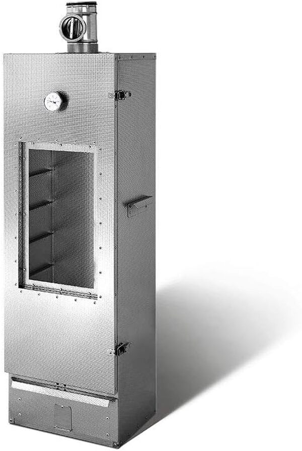 Fumoir Smoki isolé avec fenêtre en acier inoxydable V2A 120 x 39 x 33 cm