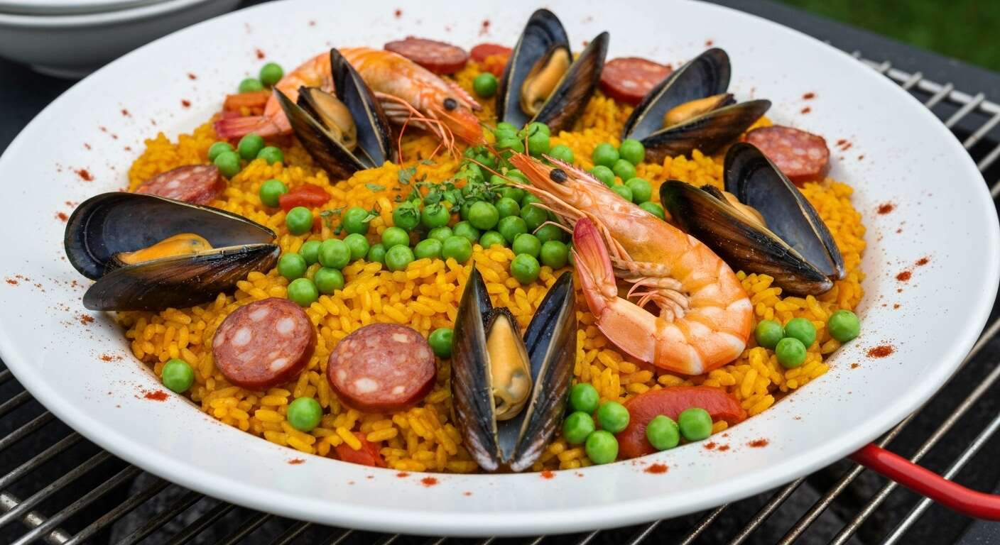 Recette de paella espagnole au barbecue : un délice authentique