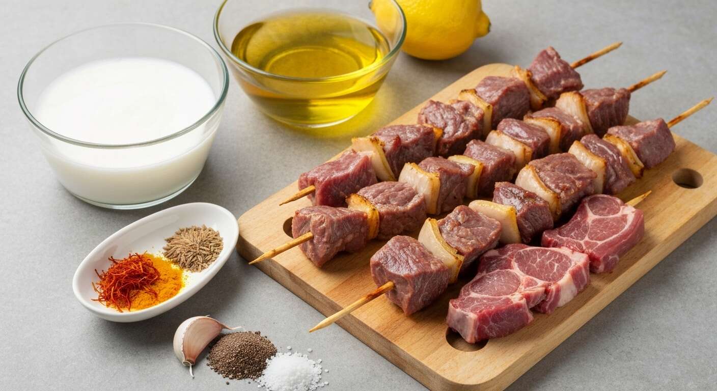 Recette de marinade persane pour brochettes d'agneau au barbecue