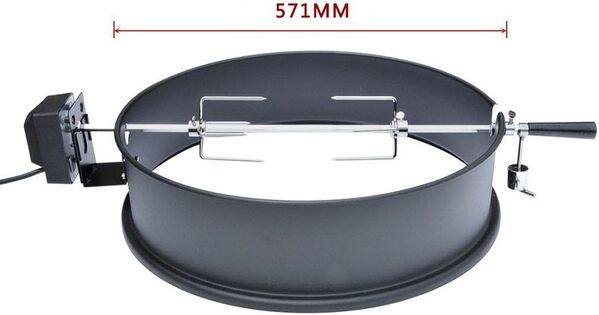 only fire tournebroche Ring Kit pour 57cm Kettle Grill Gril au Charbon s'adapte Weber 2290 (Émaillé)