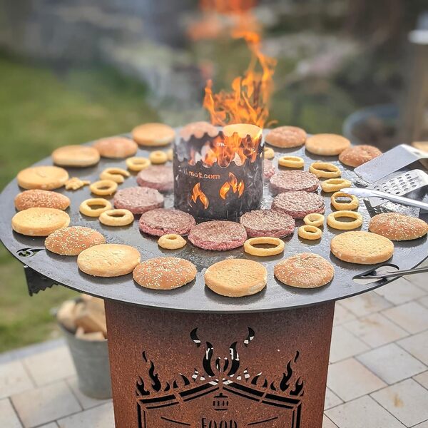 Plaque de feu 100cm - 6mm Grillplatte für Feuertonne und Grilltonne - Made in Germany - du Leader du marché - Express-Versand