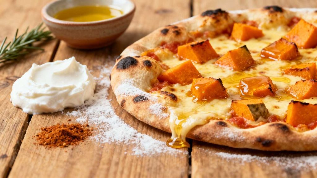 Pizza Naans au Potimarron et Miel : recette Savoureuse