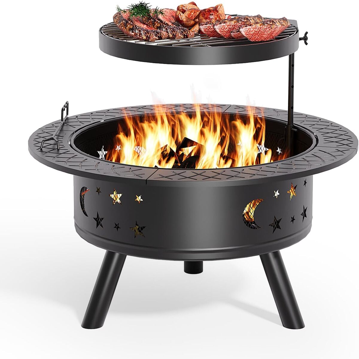 Test du brasero extérieur Xbro 91 cm : chaleur et convivialité pour jardin et camping