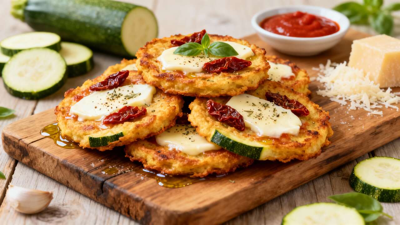 Galettes de courgettes façon pizza au four