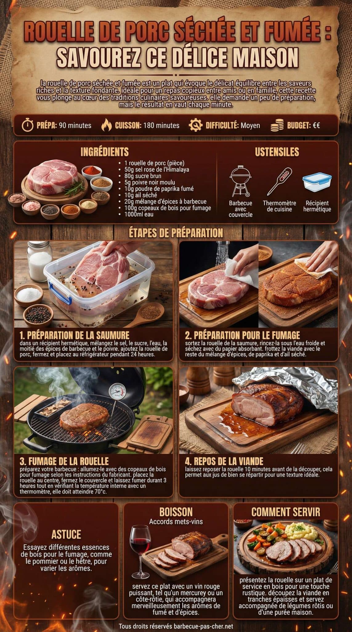 Fiche recette Recette de rouelle de porc s&eacute;ch&eacute;e et fum&eacute;e : savourez ce d&eacute;lice maison