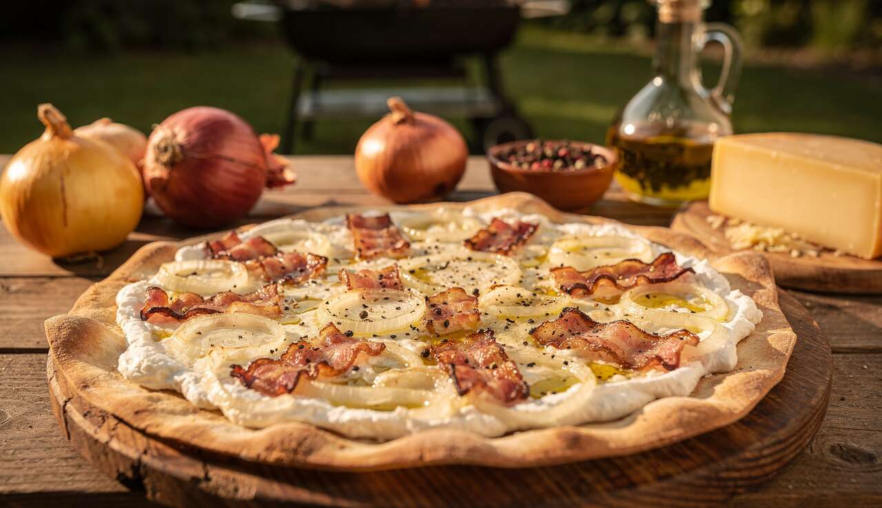 Flammekueche au Barbecue : recette Savoureuse et Facile