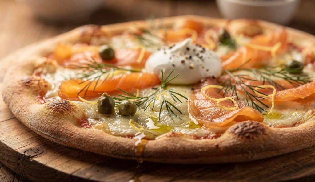 Recette Pizza Saumon Fumé et Mozzarella