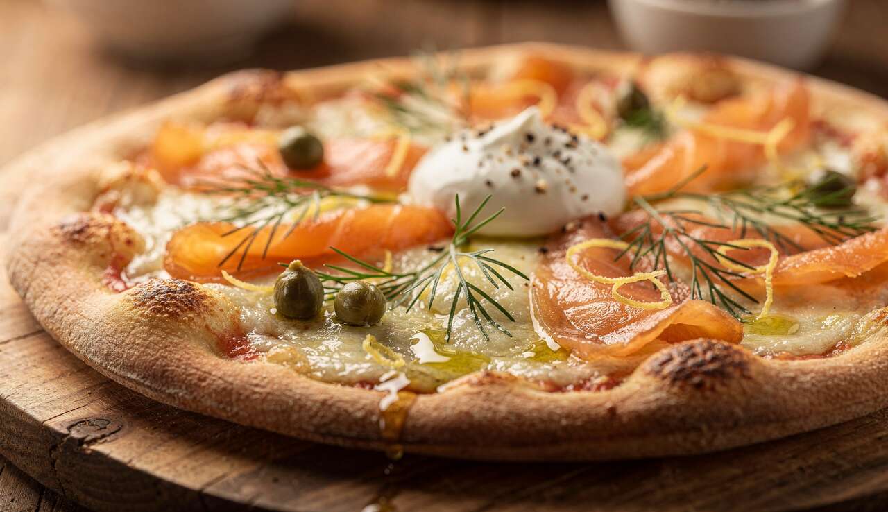 Recette Pizza Saumon Fumé et Mozzarella