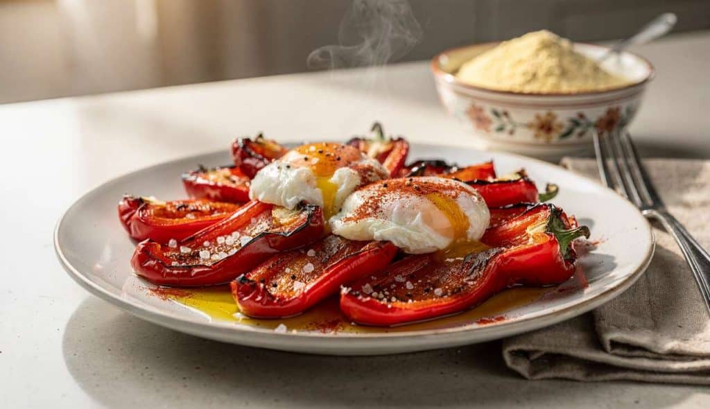 Poivrons aux œufs à la plancha : recette savoureuse et facile