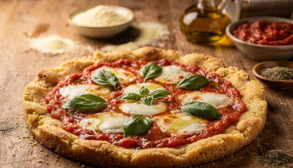 Pizza Margherita à la polenta : la recette facile et savoureuse