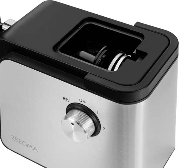 ZEEGMA MOLEN CHEF EASY Hachoir à Viande Électrique Puissance 2100 W 3 Disques en Acier Inoxydable Hachoir à Saucisses Broyeur de Légumes Marche Arrière