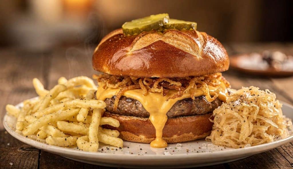 Recette Burger au Pain Bretzel et Burger Alsacien