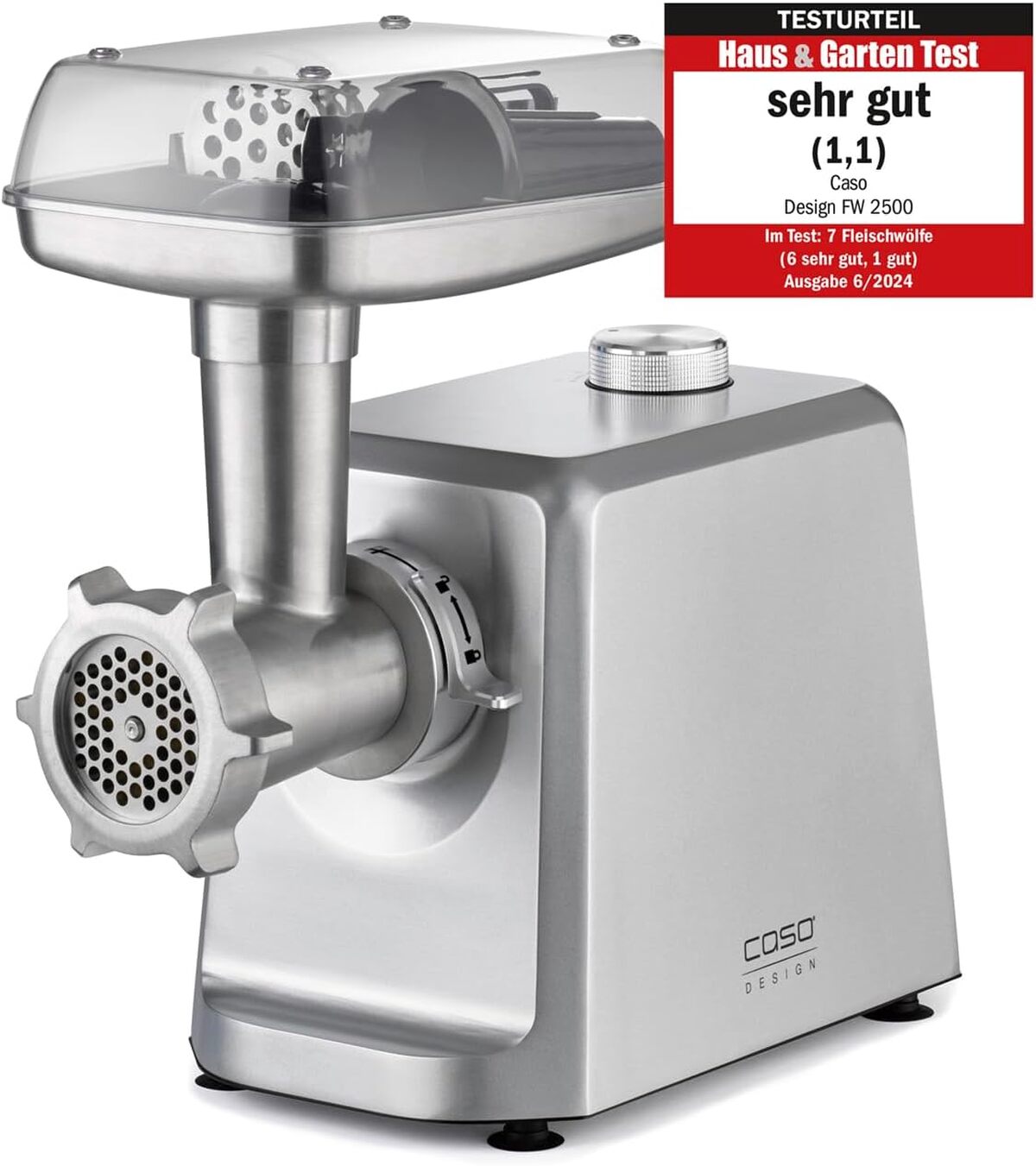 Test du hachoir à viande Caso FW 2500 : puissance et accessoires au rendez-vous