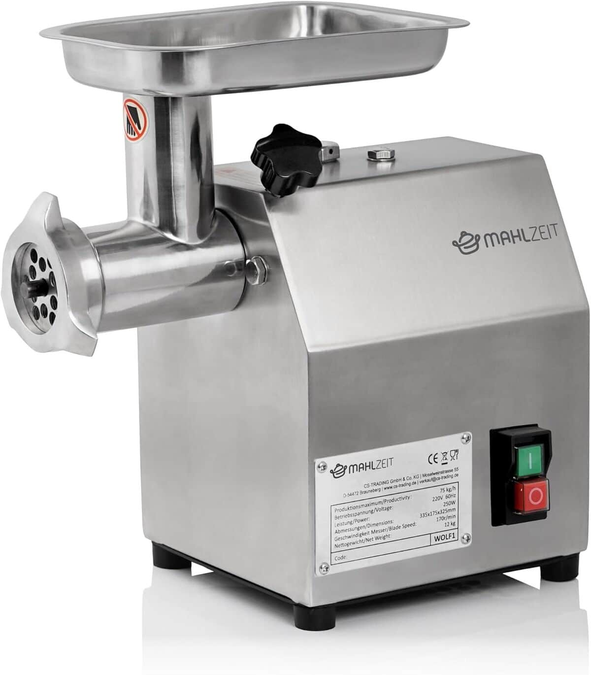 Test du hachoir à viande Mahlzeit 250 W : performance pro en cuisine