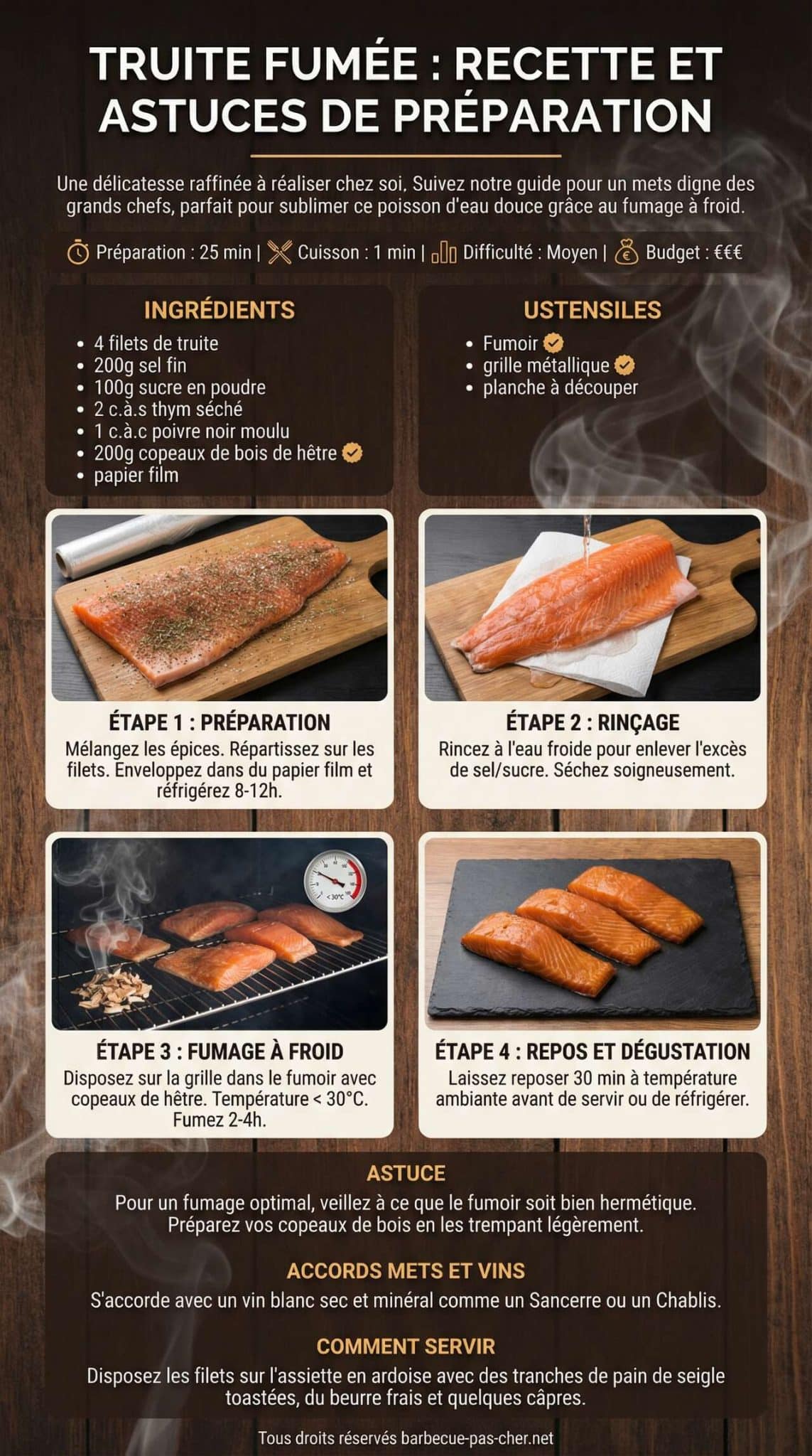 Fiche recette Truite fum&eacute;e : recette et astuces de pr&eacute;paration