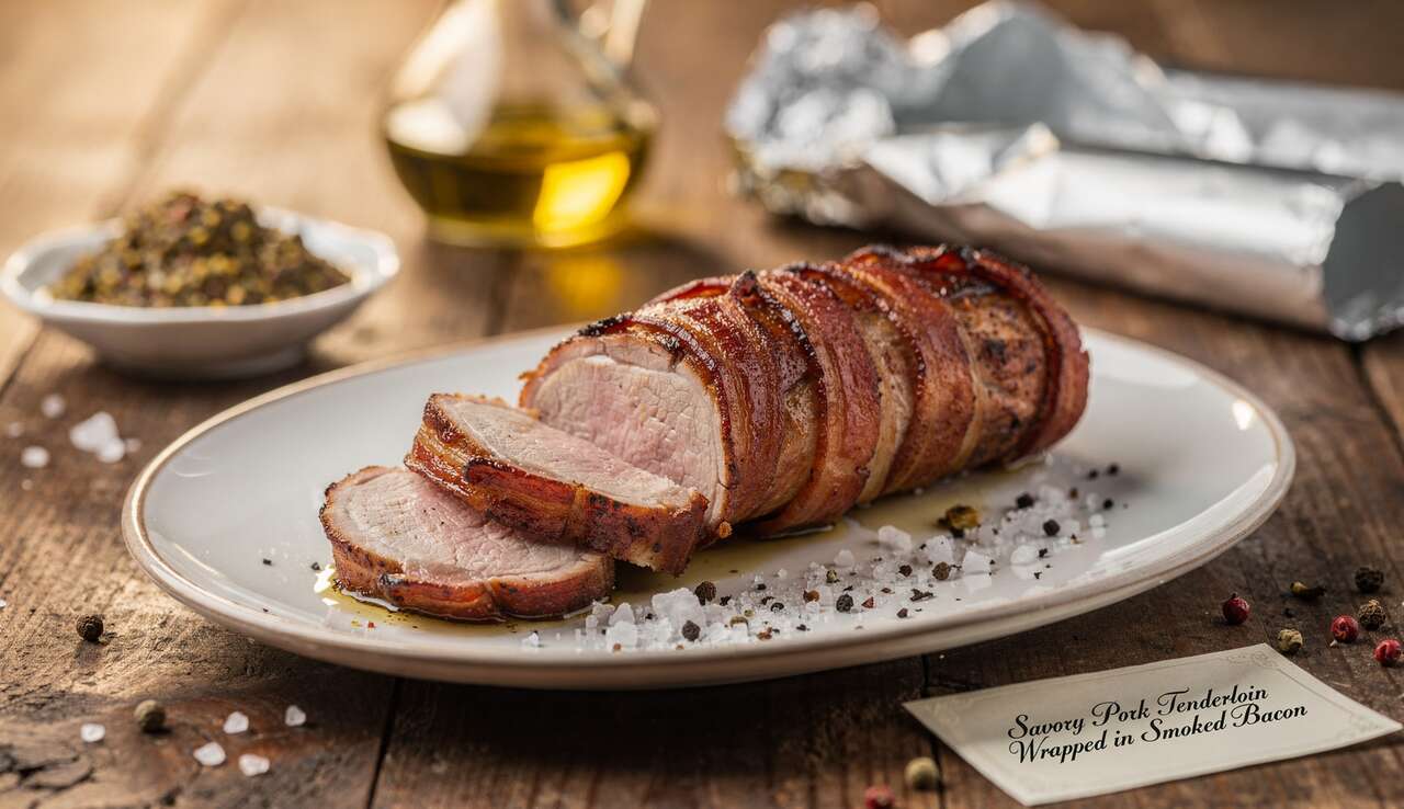 Filet mignon de porc à la poitrine fumée : recette savoureuse