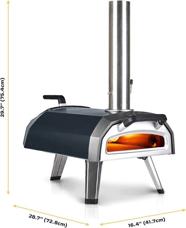 Ooni Karu 2 Multi-Combustibles - Four a pizza Bois/Gaz/Charbon – Four a pizza gaz compatible - Portable extérieur – Cuisson authentique à la pierre – Jusqu’à 500 °C [Classe énergétique A]