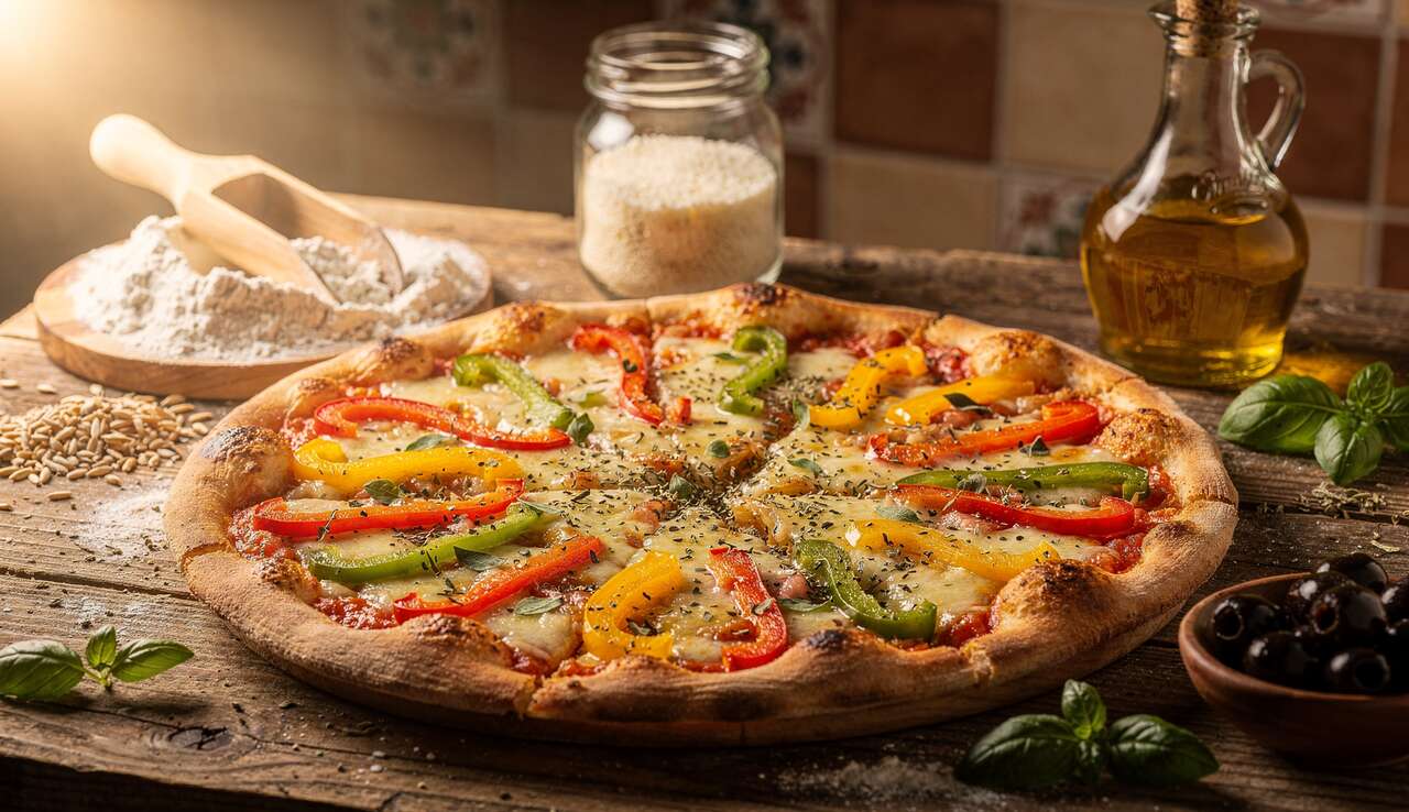 Recette de pizza aux poivrons : délice ensoleillé