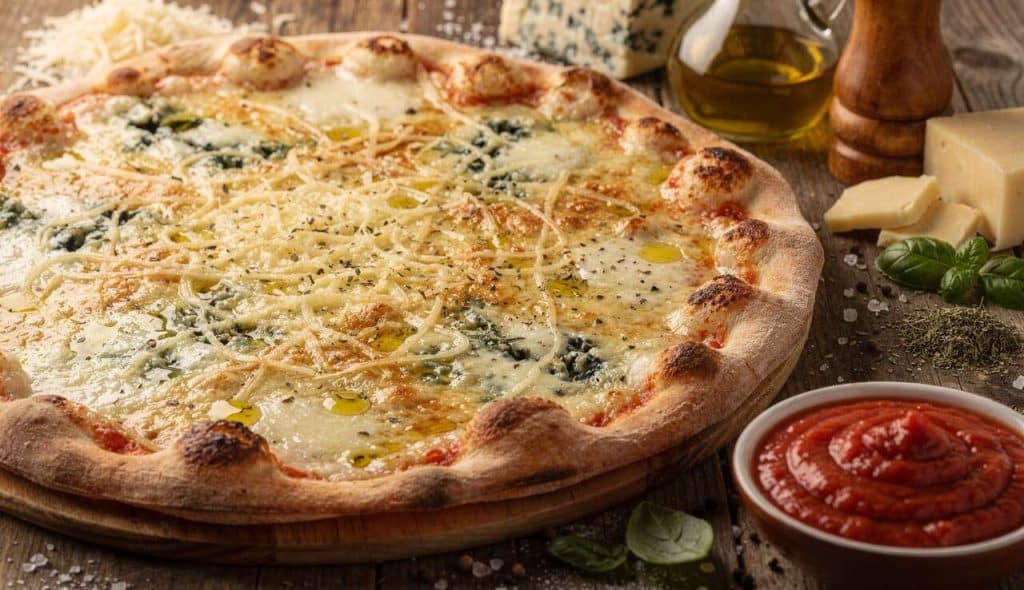 Recette de pizza quatre fromages avec vidéo