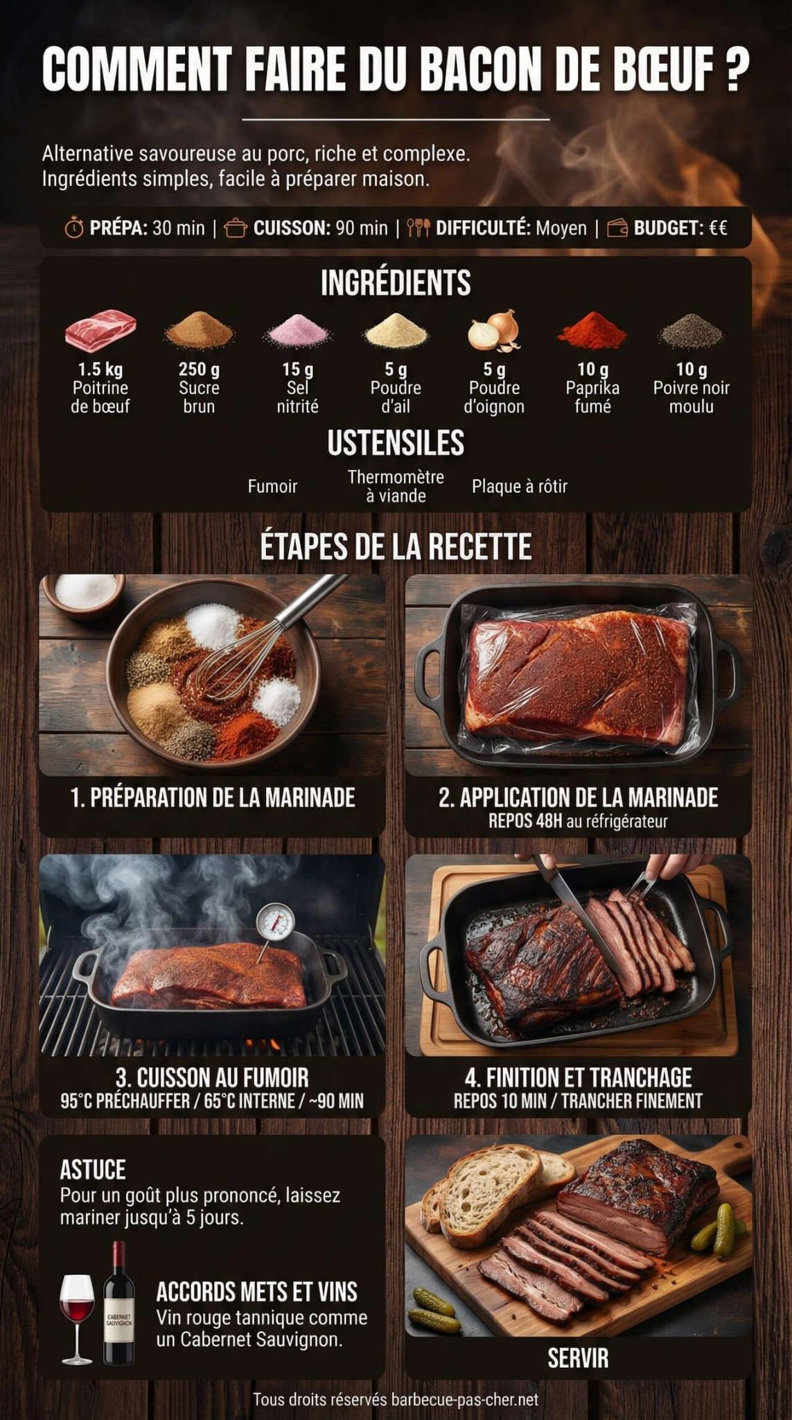 Fiche recette Comment faire du bacon de b&oelig;uf ?