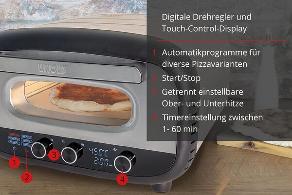Unold 68806 Machine et Four à Pizzas 1 Pizza(s) 1700 W Acier Inoxydable