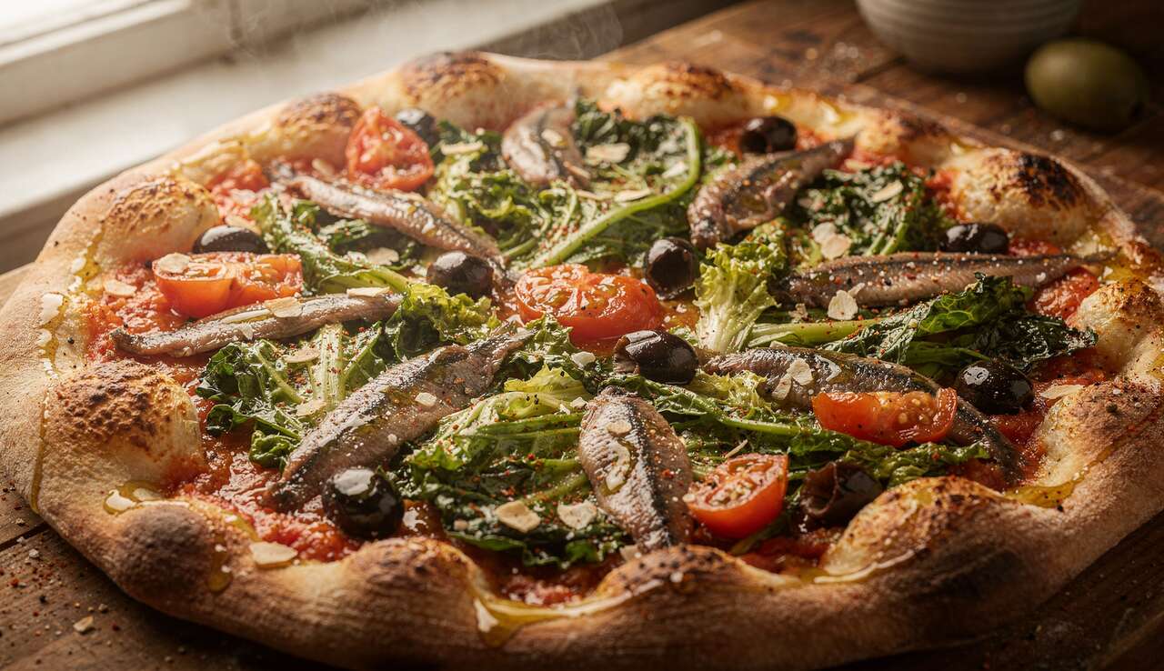 Recette maison de pizza à la scarole