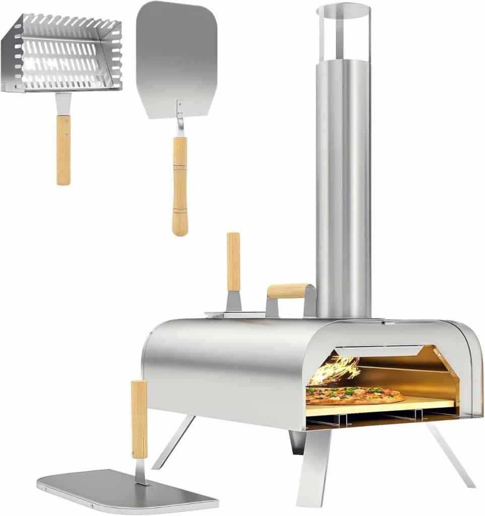 Test du four à pizza portable en acier inoxydable Outsunny